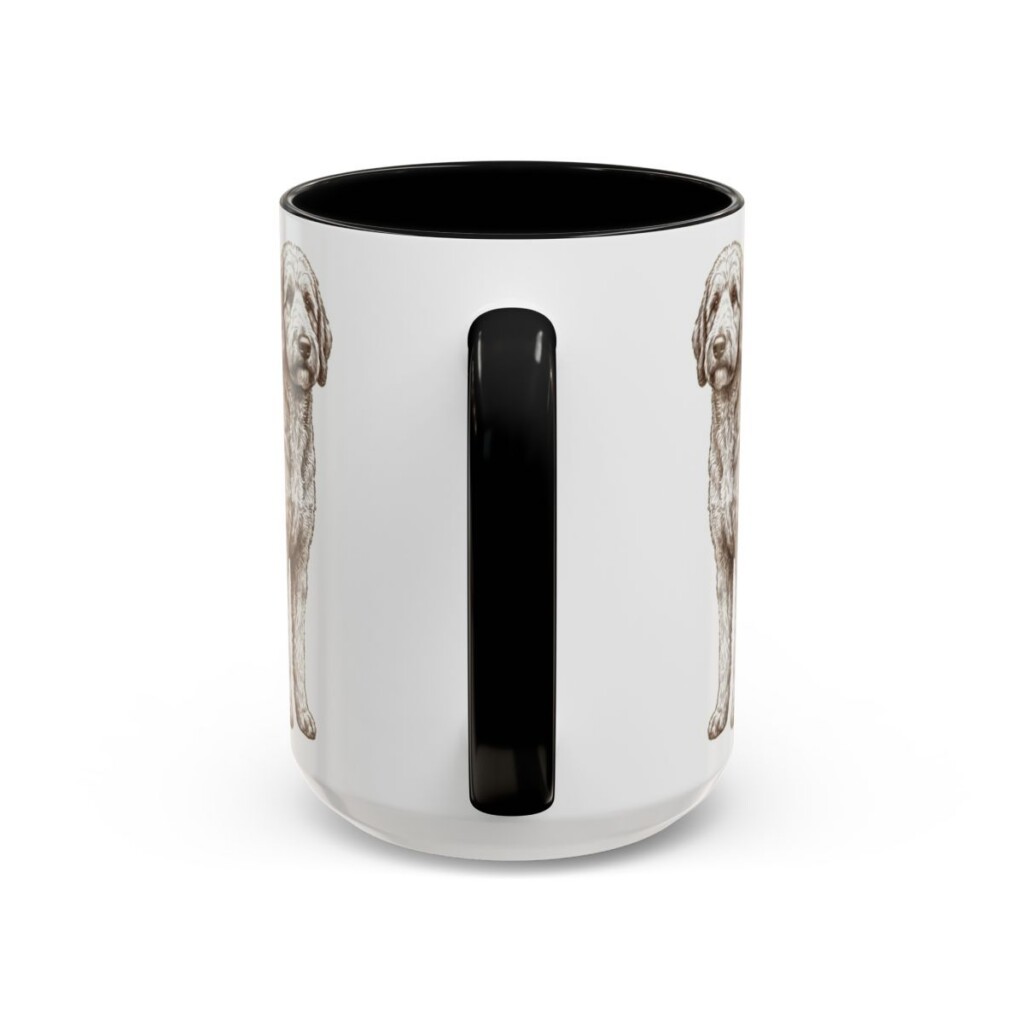 15oz Funny Sheepadoodle Mug, Big Floof Bigger Heart, Vintage Dog Coffee Mug, Dog Lover Gift