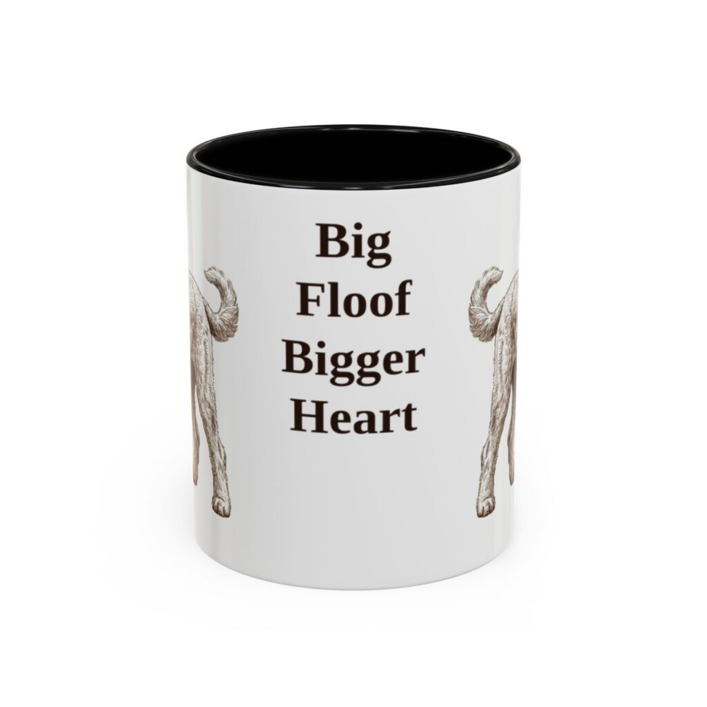 11oz Funny Sheepadoodle Mug, Big Floof Bigger Heart, Vintage Dog Coffee Mug, Dog Lover Gift