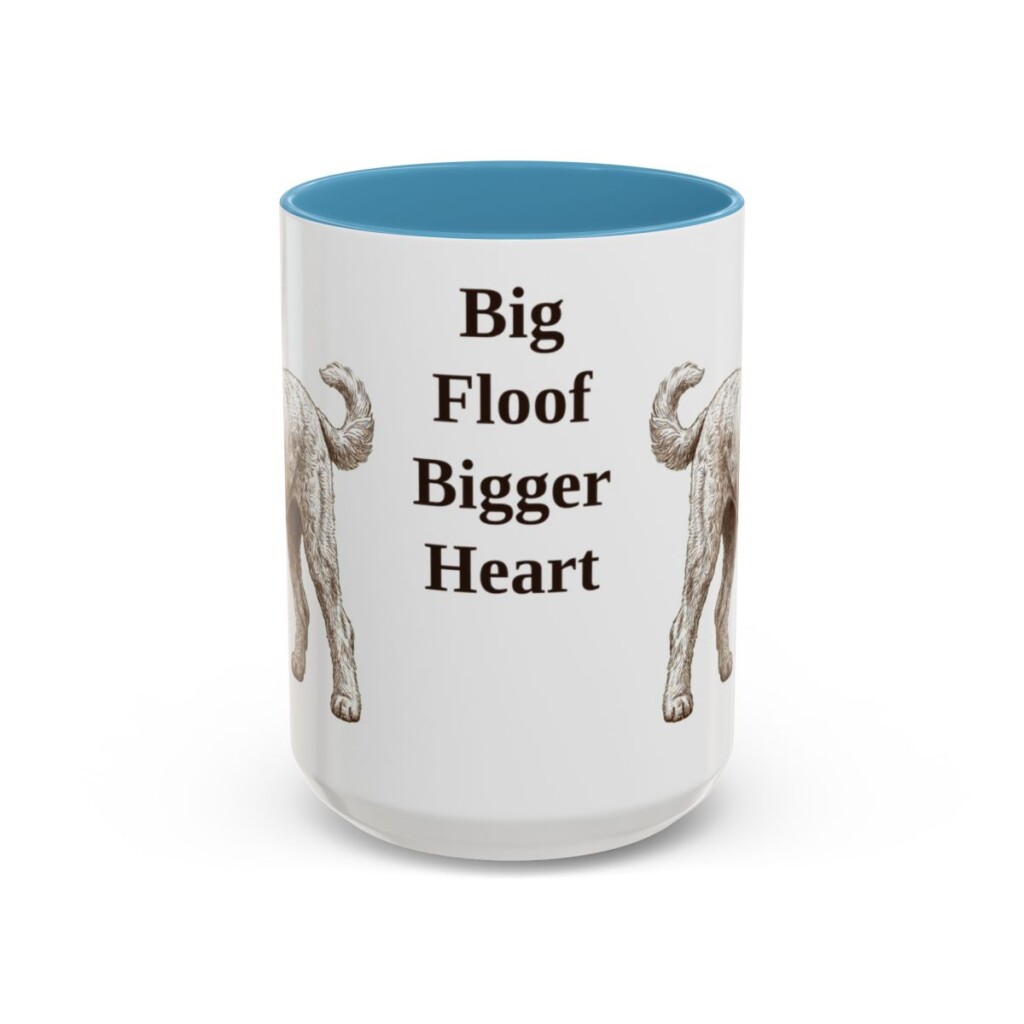 15oz Funny Sheepadoodle Mug, Big Floof Bigger Heart, Vintage Dog Coffee Mug, Dog Lover Gift