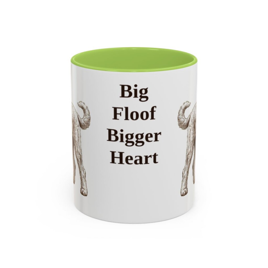 11oz Funny Sheepadoodle Mug, Big Floof Bigger Heart, Vintage Dog Coffee Mug, Dog Lover Gift