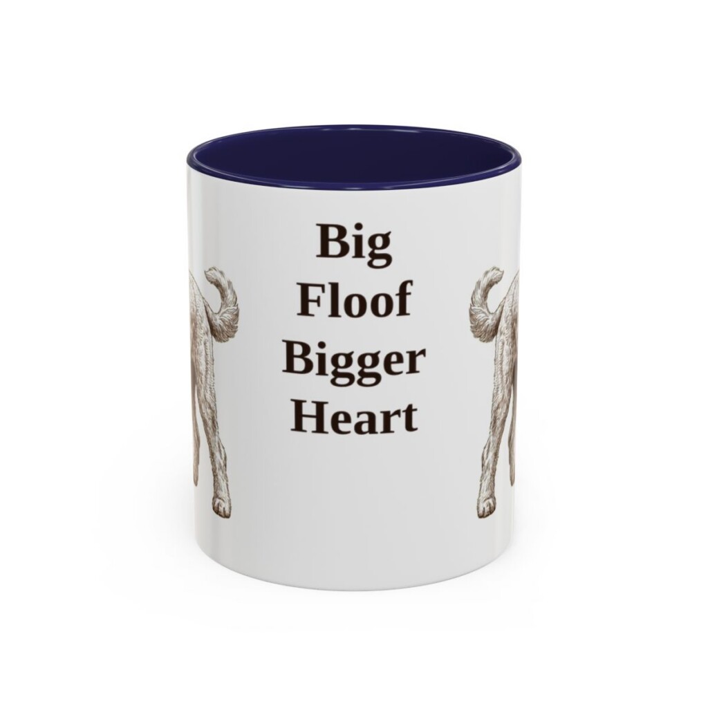 11oz Funny Sheepadoodle Mug, Big Floof Bigger Heart, Vintage Dog Coffee Mug, Dog Lover Gift
