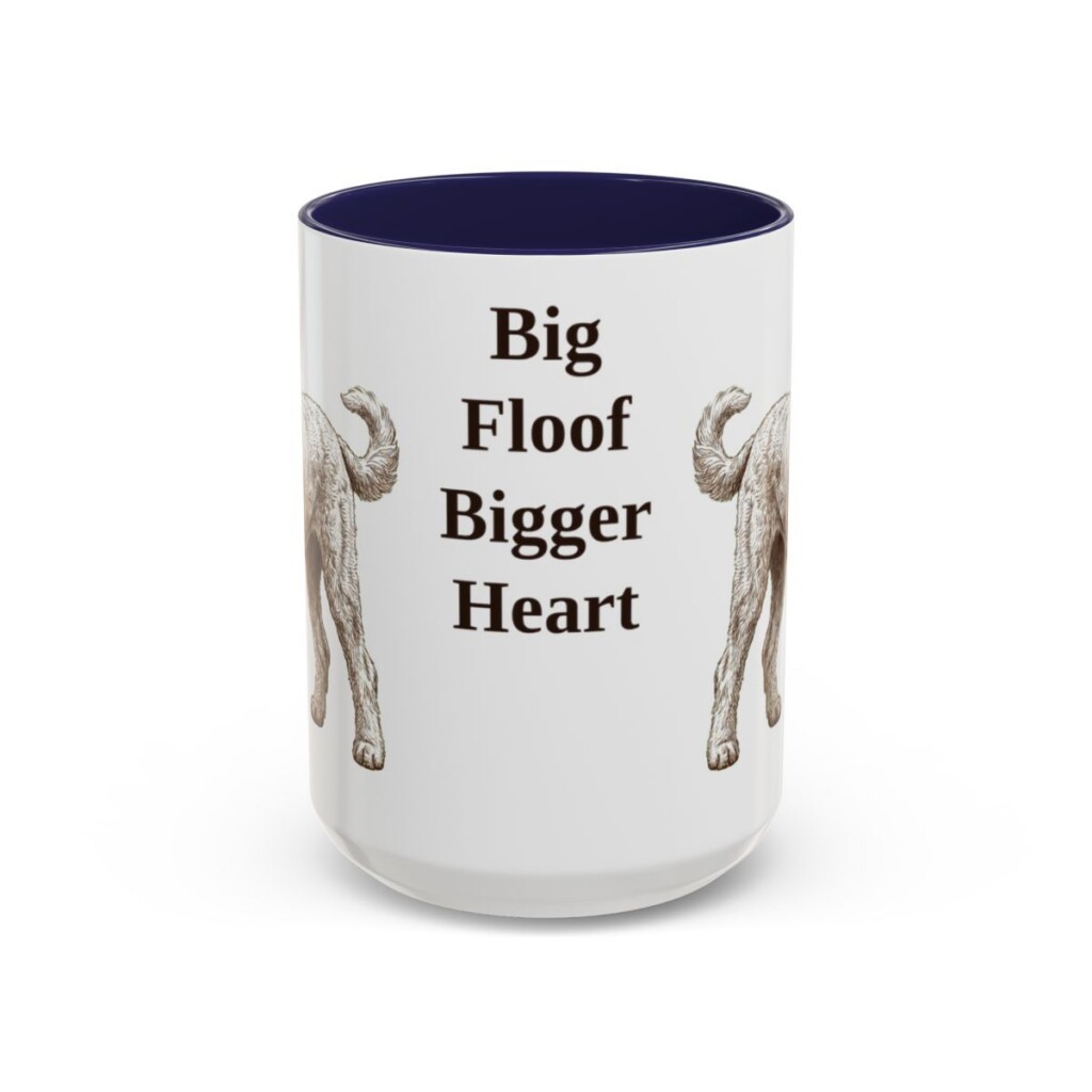 15oz Funny Sheepadoodle Mug, Big Floof Bigger Heart, Vintage Dog Coffee Mug, Dog Lover Gift