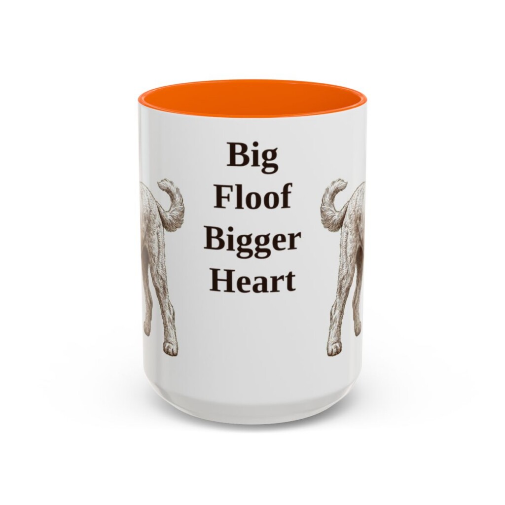 15oz Funny Sheepadoodle Mug, Big Floof Bigger Heart, Vintage Dog Coffee Mug, Dog Lover Gift