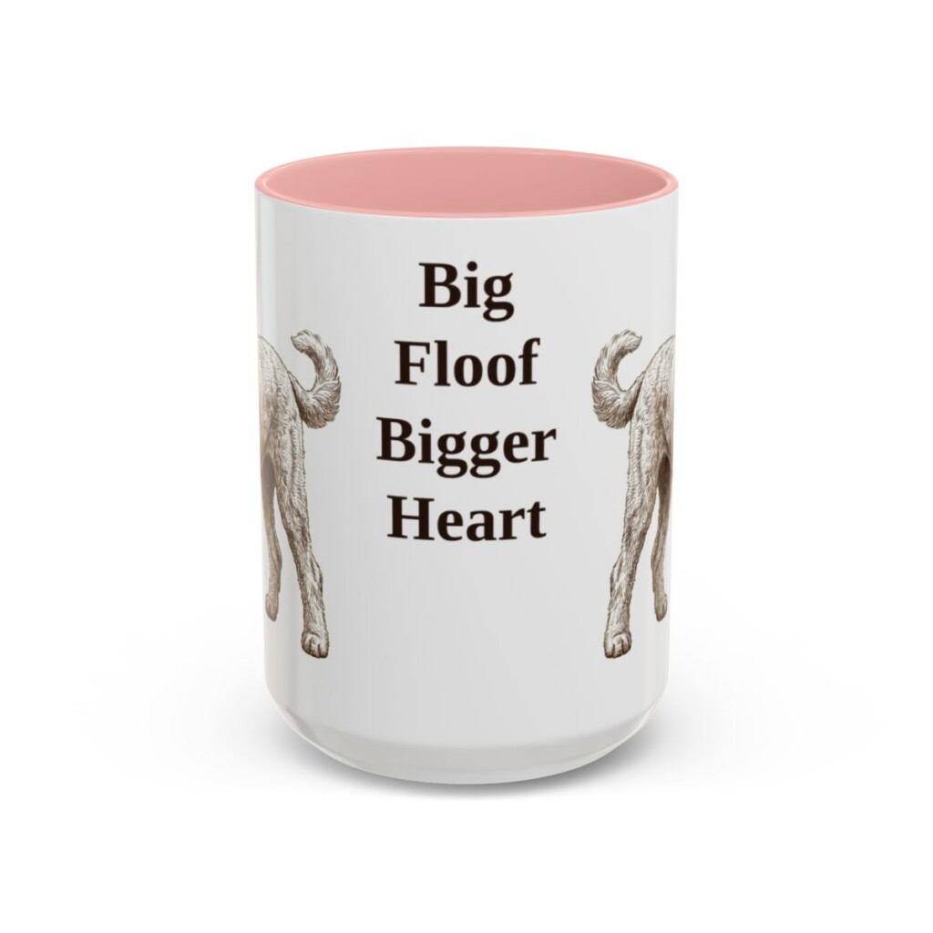 15oz Funny Sheepadoodle Mug, Big Floof Bigger Heart, Vintage Dog Coffee Mug, Dog Lover Gift