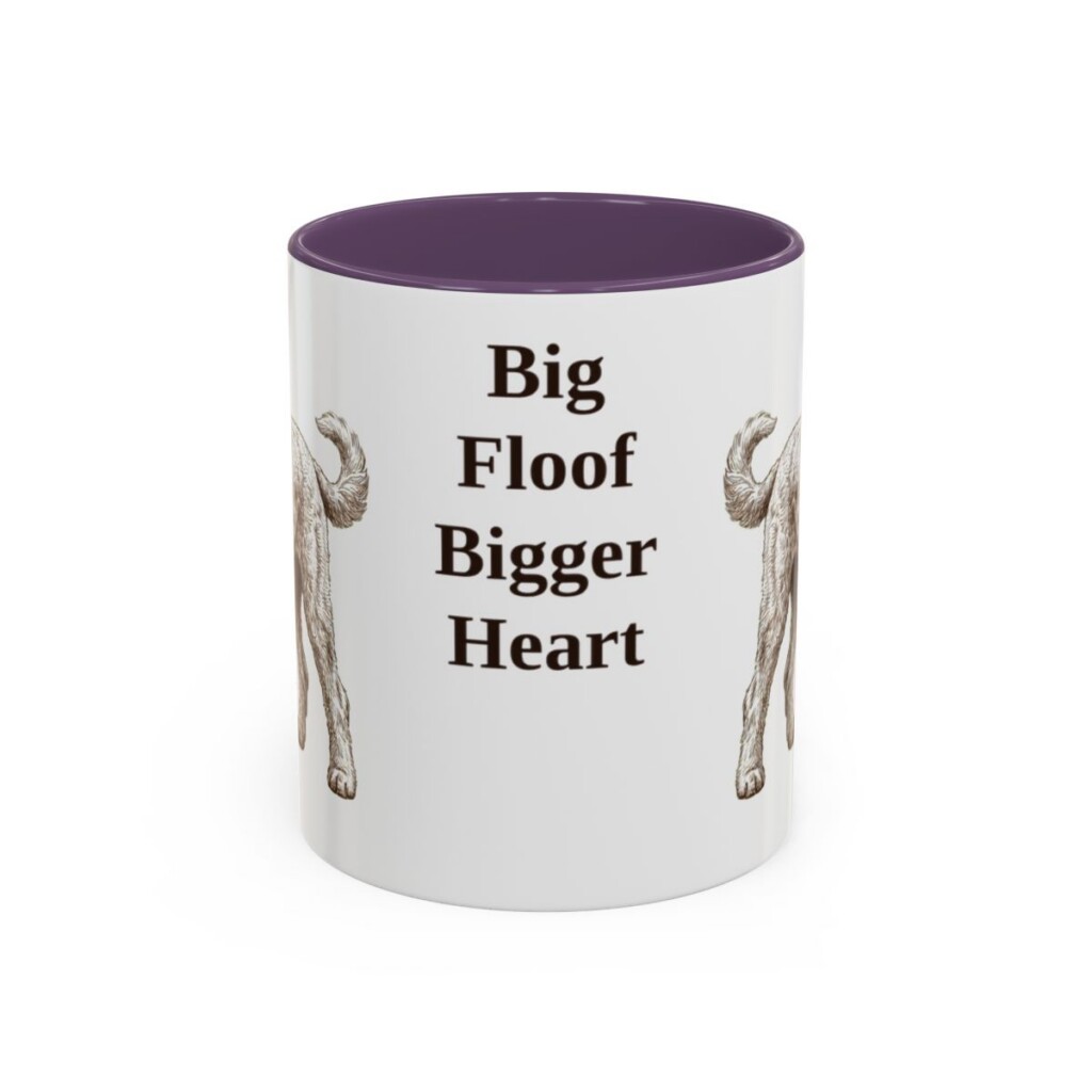 11oz Funny Sheepadoodle Mug, Big Floof Bigger Heart, Vintage Dog Coffee Mug, Dog Lover Gift