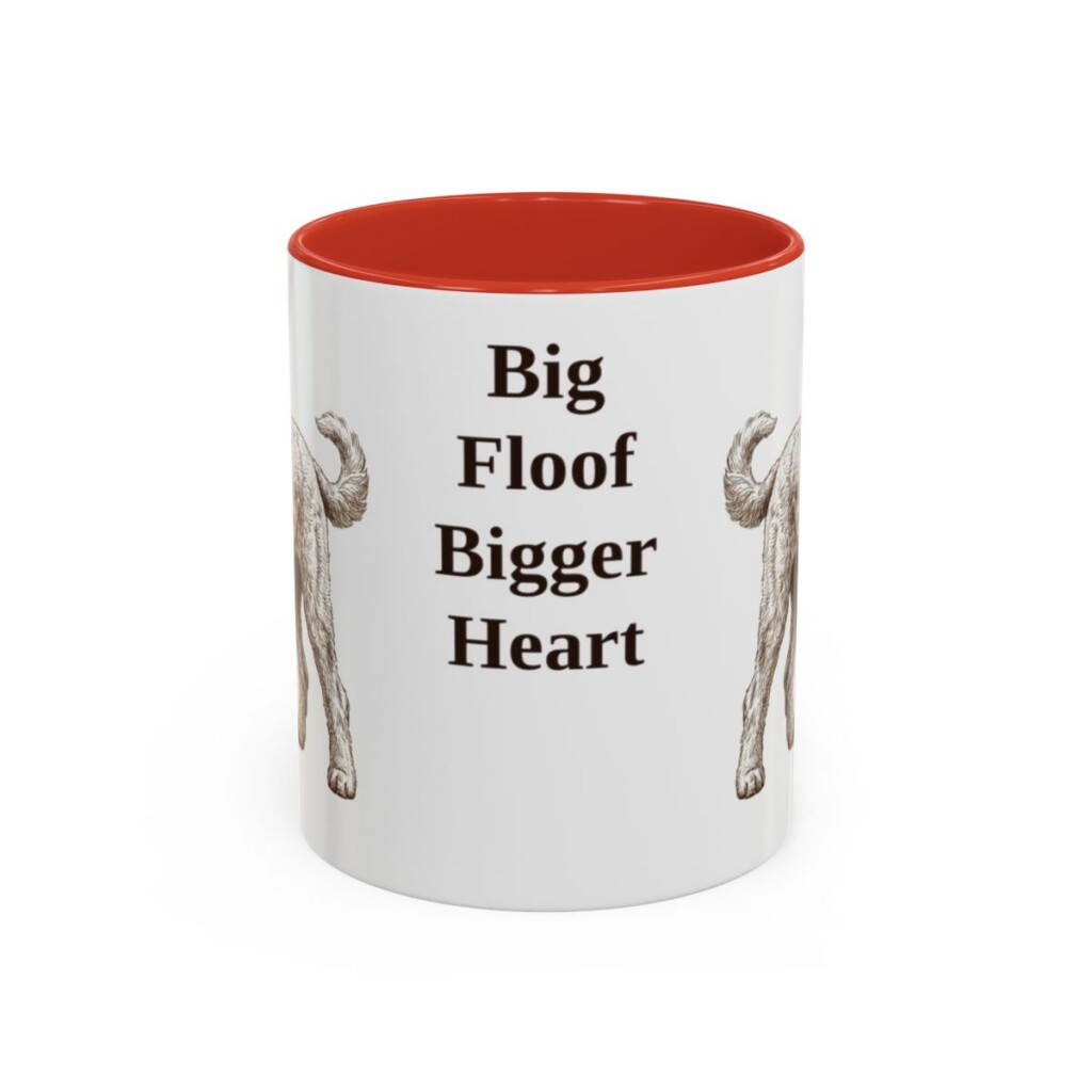 11oz Funny Sheepadoodle Mug, Big Floof Bigger Heart, Vintage Dog Coffee Mug, Dog Lover Gift