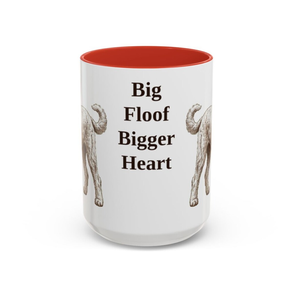 15oz Funny Sheepadoodle Mug, Big Floof Bigger Heart, Vintage Dog Coffee Mug, Dog Lover Gift