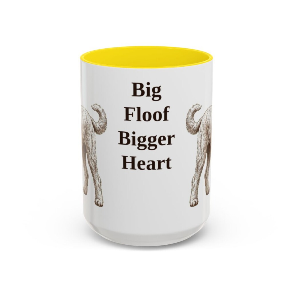 15oz Funny Sheepadoodle Mug, Big Floof Bigger Heart, Vintage Dog Coffee Mug, Dog Lover Gift