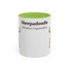11oz Sheepadoodle Latin Mug, Sheepadoodle, Vintage Dog Coffee Mug, Dog Lover Gift
