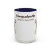 15oz Sheepadoodle Latin Mug, Sheepadoodle, Vintage Dog Coffee Mug, Dog Lover Gift