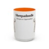 15oz Sheepadoodle Latin Mug, Sheepadoodle, Vintage Dog Coffee Mug, Dog Lover Gift