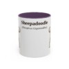 11oz Sheepadoodle Latin Mug, Sheepadoodle, Vintage Dog Coffee Mug, Dog Lover Gift