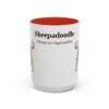 15oz Sheepadoodle Latin Mug, Sheepadoodle, Vintage Dog Coffee Mug, Dog Lover Gift