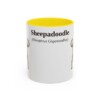 11oz Sheepadoodle Latin Mug, Sheepadoodle, Vintage Dog Coffee Mug, Dog Lover Gift