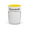15oz Sheepadoodle Latin Mug, Sheepadoodle, Vintage Dog Coffee Mug, Dog Lover Gift