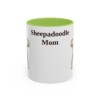 11oz Sheepadoodle Dog Mom Mug, Vintage Sketch Coffee Mug, Dog Mom Gift