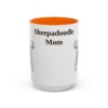 15oz Sheepadoodle Dog Mom Mug, Vintage Sketch Coffee Mug, Dog Mom Gift