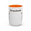 15oz Sheepadoodle Mug, Vintage Dog Portrait Coffee Mug, Dog Lover Gift