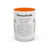 15oz Sheepadoodle Mug, Illustrated Dog Breed Facts Coffee Mug, Vintage Dog Keepsake Gift