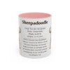 11oz Sheepadoodle Mug, Illustrated Dog Breed Facts Coffee Mug, Vintage Dog Keepsake Gift