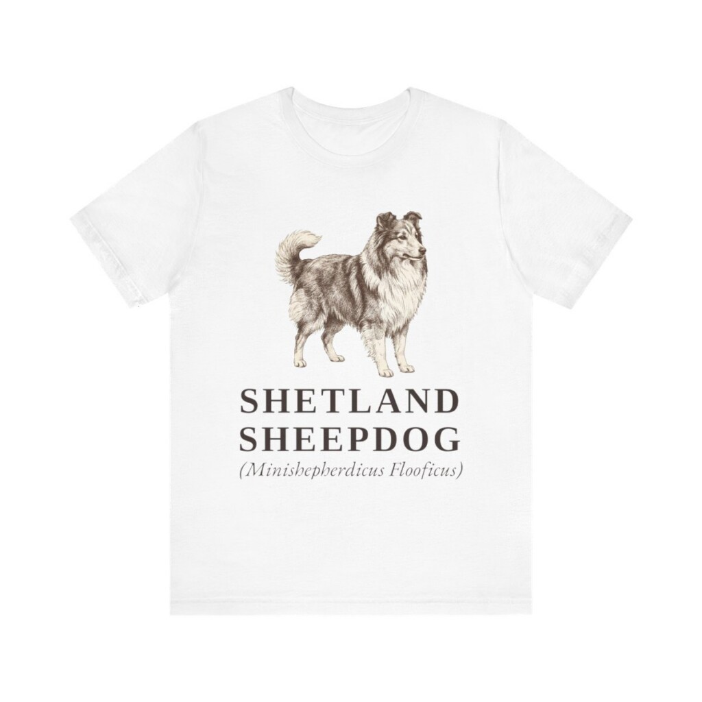 Shetland Sheepdog Latin Shirt, Vintage Dog Sketch Tee, Dog Latin Gift