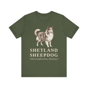 Shetland Sheepdog Latin Shirt, Vintage Dog Sketch Tee, Dog Latin Gift