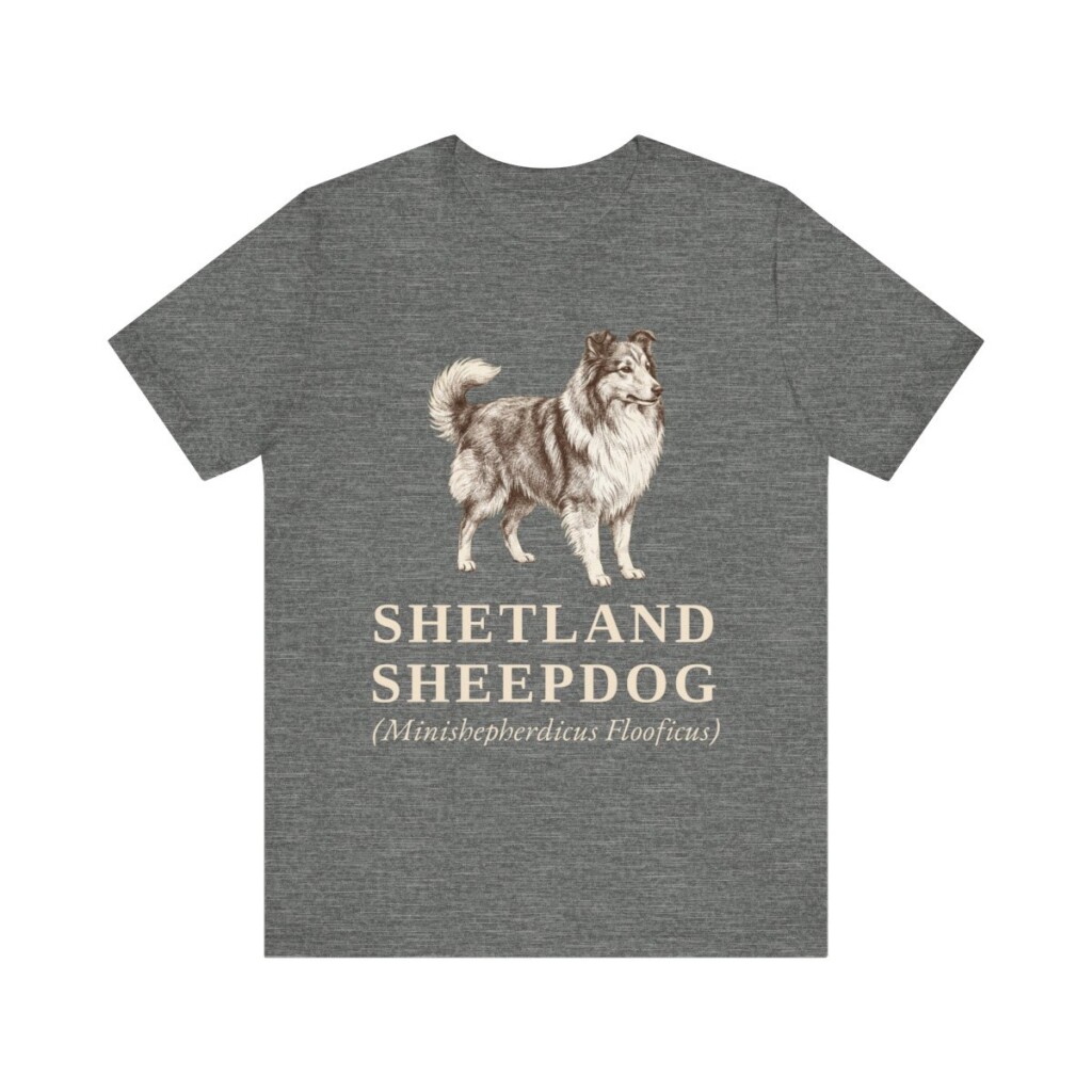 Shetland Sheepdog Latin Shirt, Vintage Dog Sketch Tee, Dog Latin Gift
