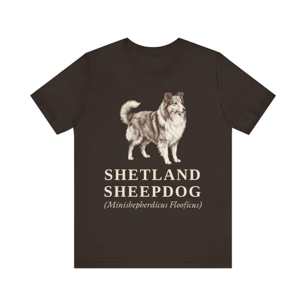 Shetland Sheepdog Latin Shirt, Vintage Dog Sketch Tee, Dog Latin Gift