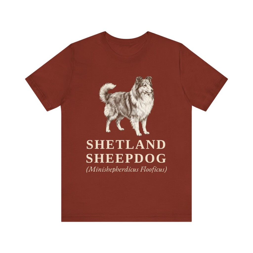 Shetland Sheepdog Latin Shirt, Vintage Dog Sketch Tee, Dog Latin Gift