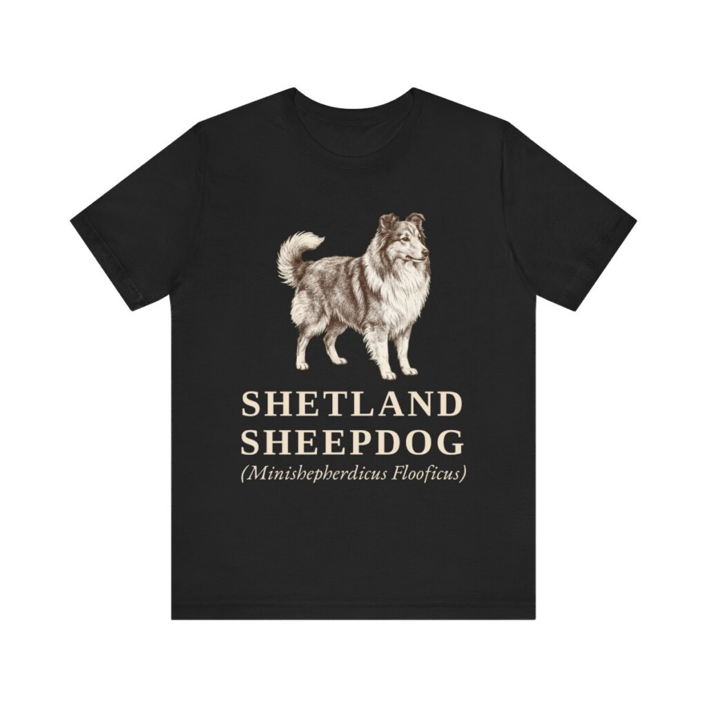 Shetland Sheepdog Latin Shirt, Vintage Dog Sketch Tee, Dog Latin Gift