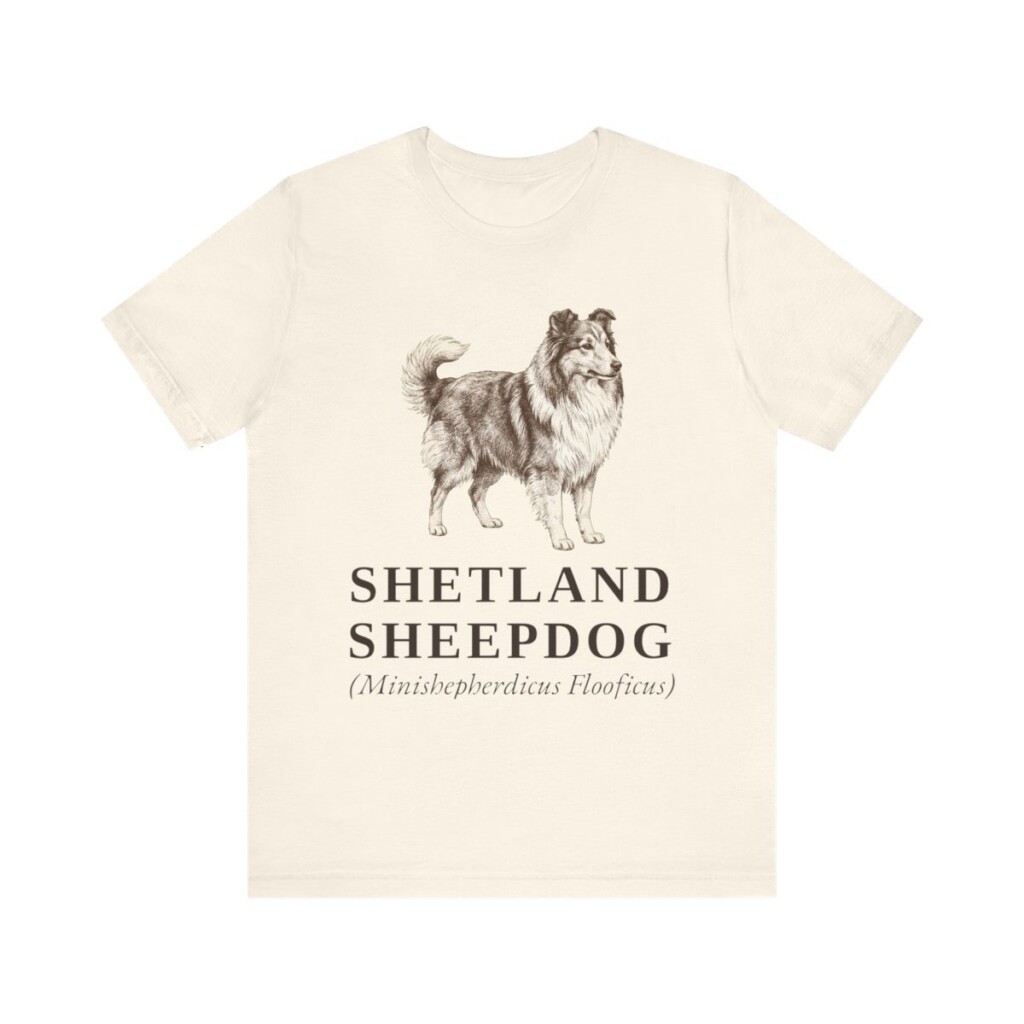 Shetland Sheepdog Latin Shirt, Vintage Dog Sketch Tee, Dog Latin Gift