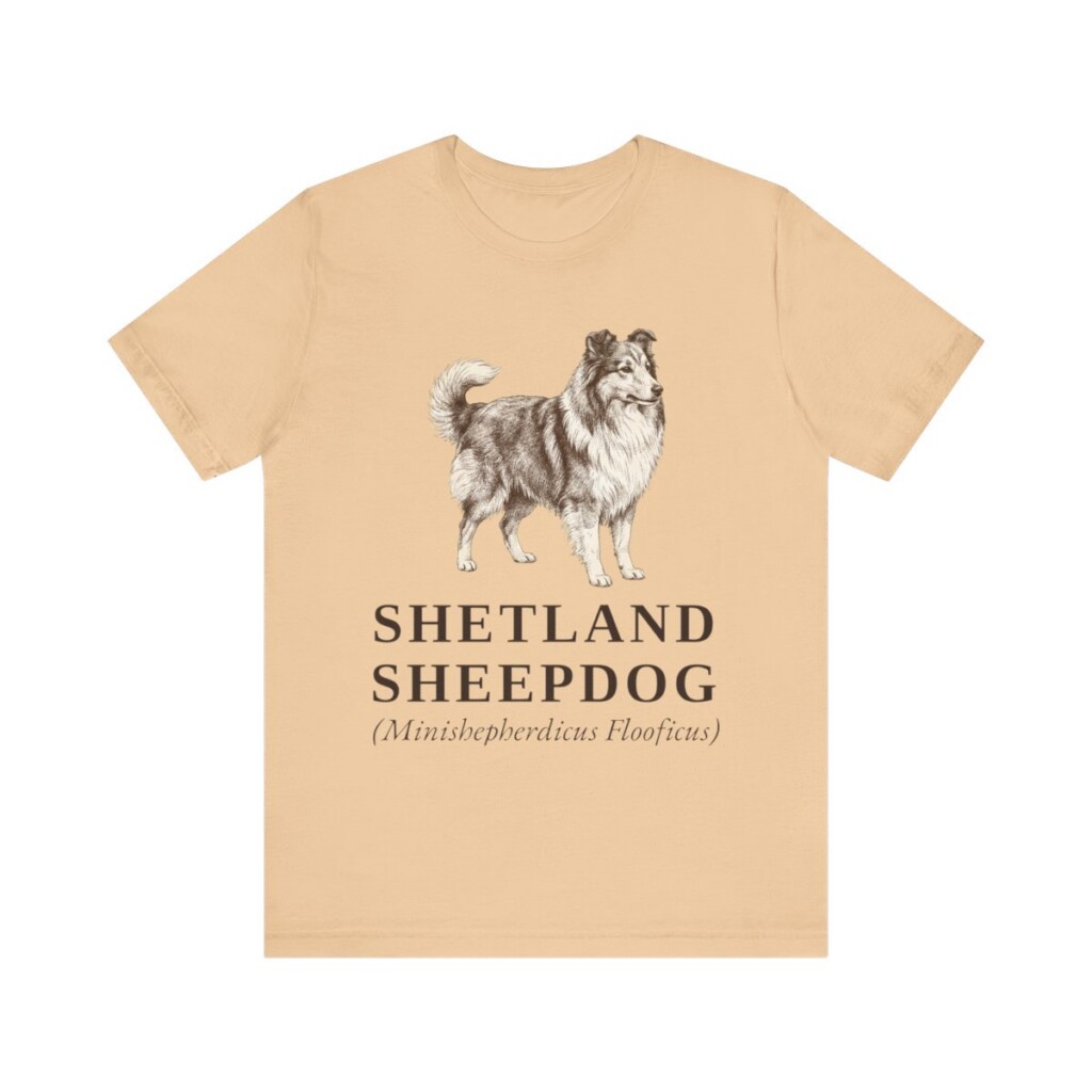 Shetland Sheepdog Latin Shirt, Vintage Dog Sketch Tee, Dog Latin Gift