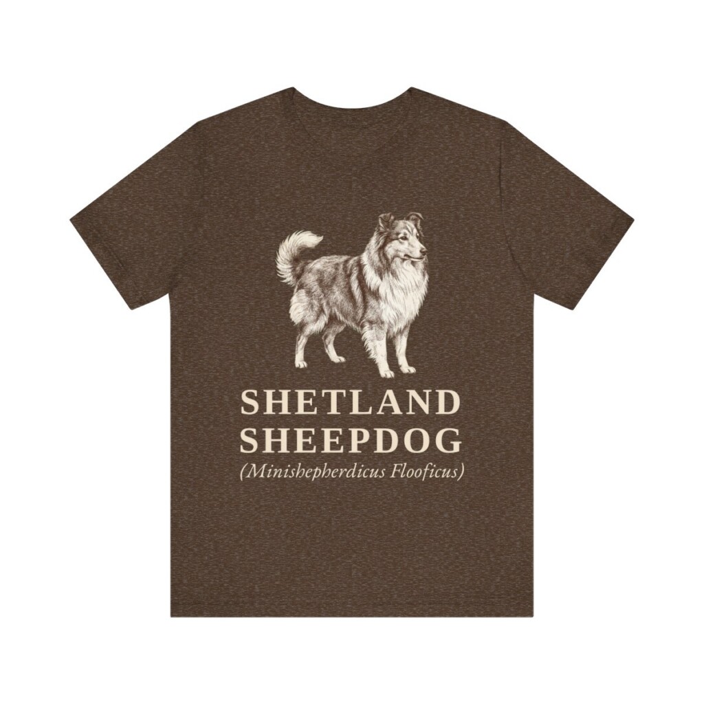 Shetland Sheepdog Latin Shirt, Vintage Dog Sketch Tee, Dog Latin Gift