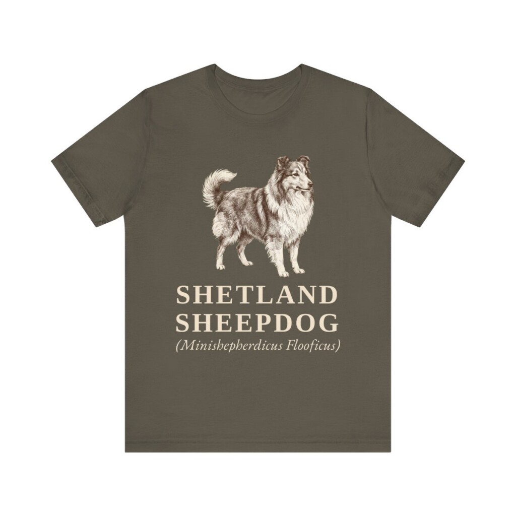 Shetland Sheepdog Latin Shirt, Vintage Dog Sketch Tee, Dog Latin Gift