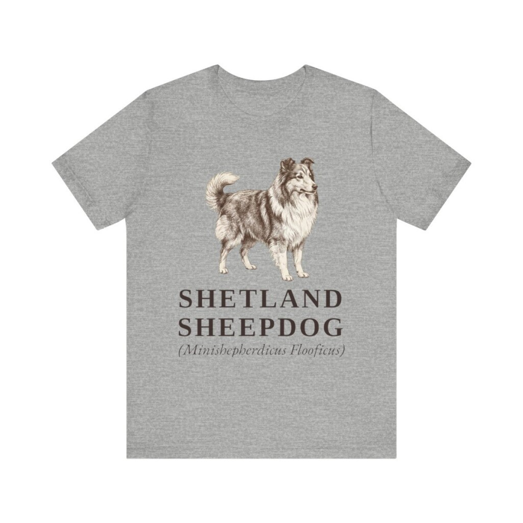 Shetland Sheepdog Latin Shirt, Vintage Dog Sketch Tee, Dog Latin Gift