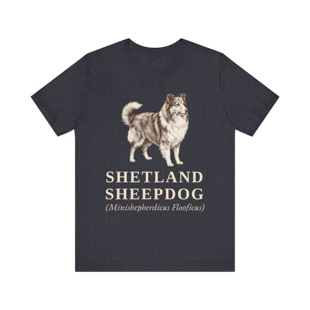 Shetland Sheepdog Latin Shirt, Vintage Dog Sketch Tee, Dog Latin Gift