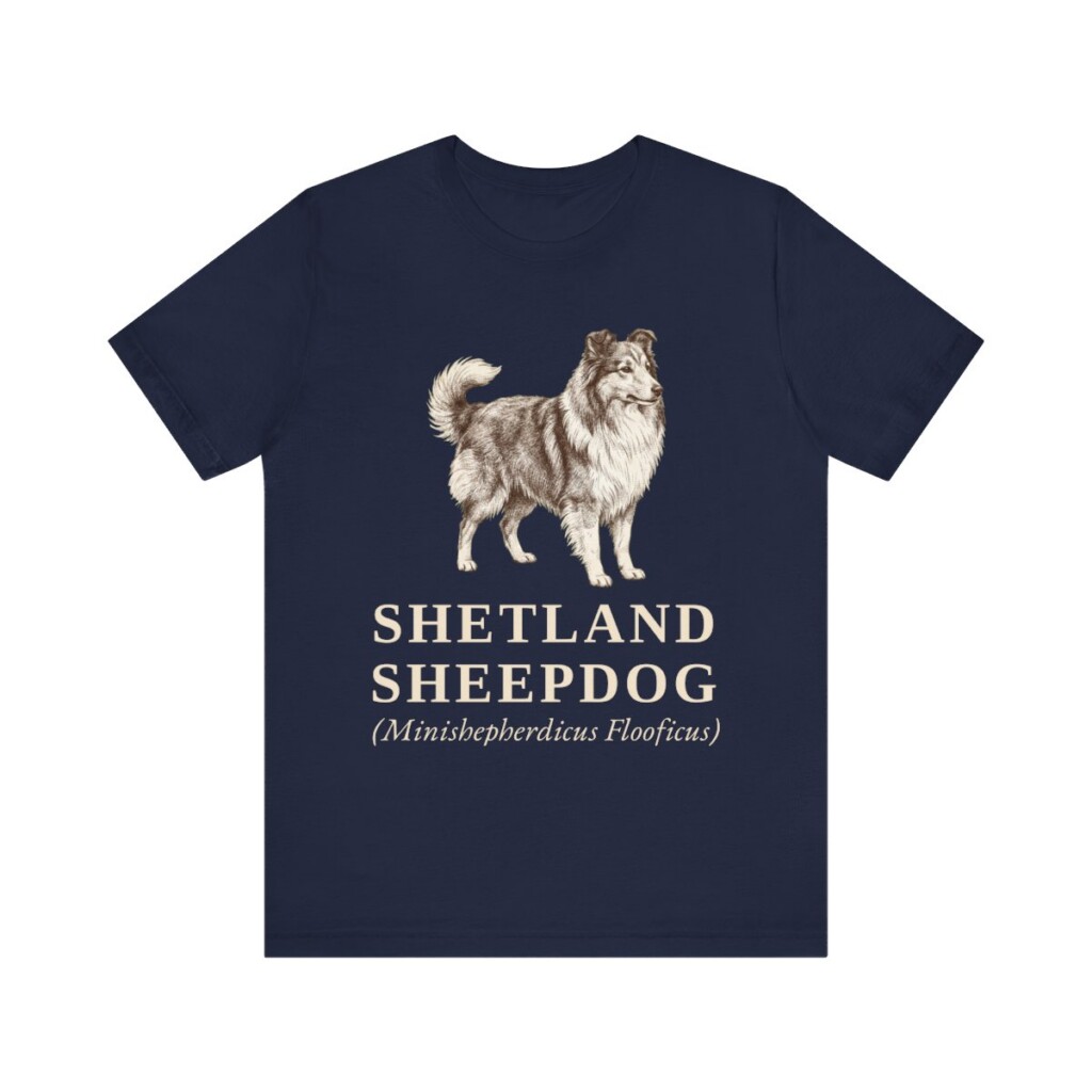 Shetland Sheepdog Latin Shirt, Vintage Dog Sketch Tee, Dog Latin Gift