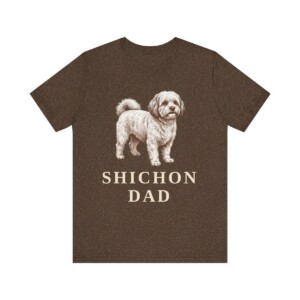 Shichon Dad Shirt, Vintage Dog Sketch Tee, Dog Dad Gift