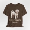 Shichon Dad Shirt, Vintage Dog Sketch Tee, Dog Dad Gift