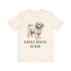 Shichon Dad Shirt, Vintage Dog Sketch Tee, Dog Dad Gift