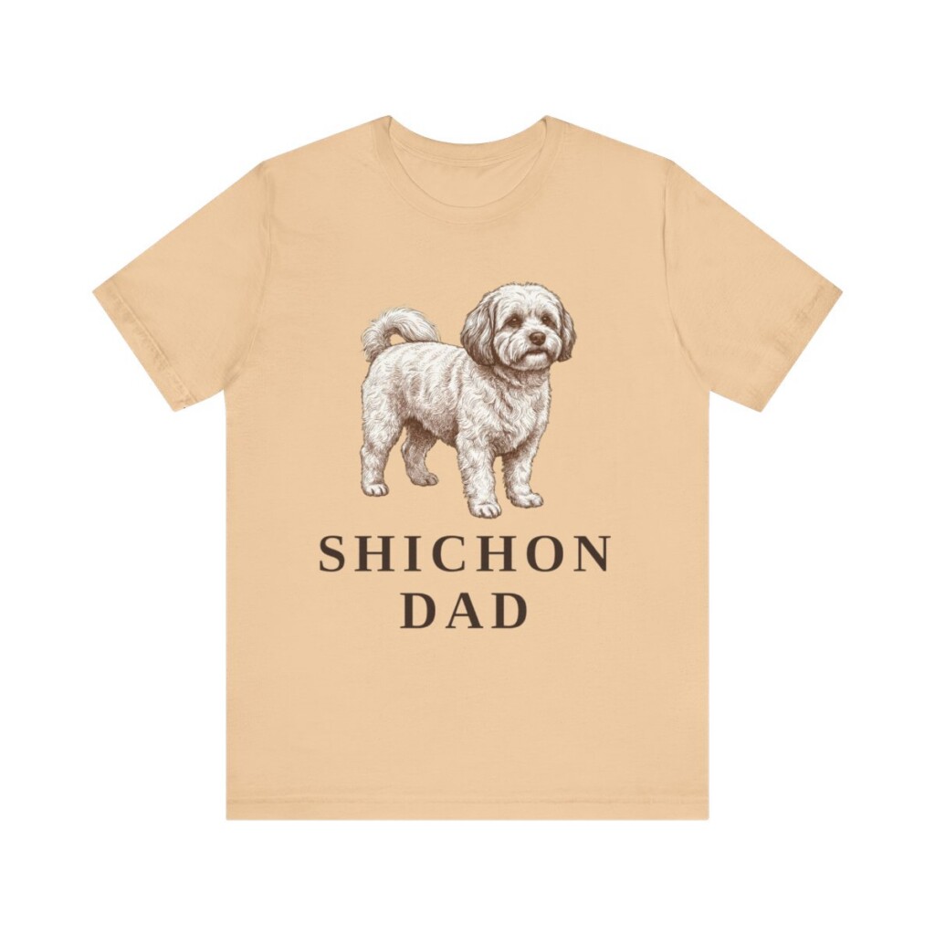Shichon Dad Shirt, Vintage Dog Sketch Tee, Dog Dad Gift