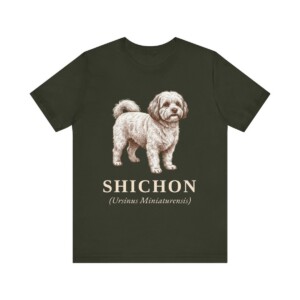 Shichon Latin Shirt, Vintage Dog Sketch Tee, Dog Latin Gift