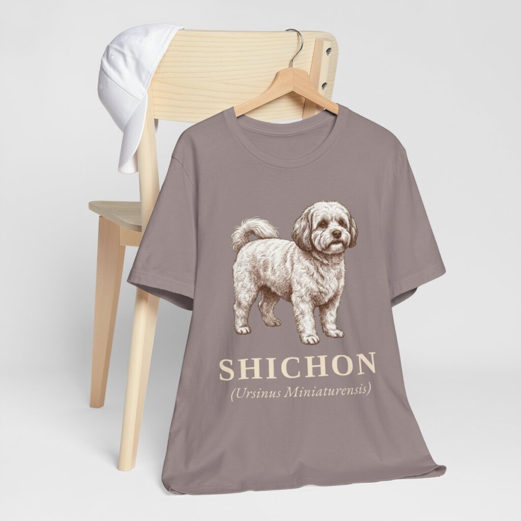 Shichon Latin Shirt, Vintage Dog Sketch Tee, Dog Latin Gift