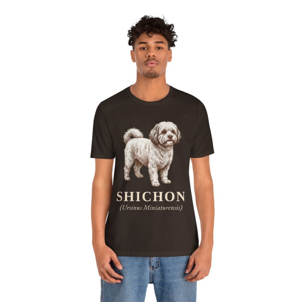 Shichon Latin Shirt, Vintage Dog Sketch Tee, Dog Latin Gift
