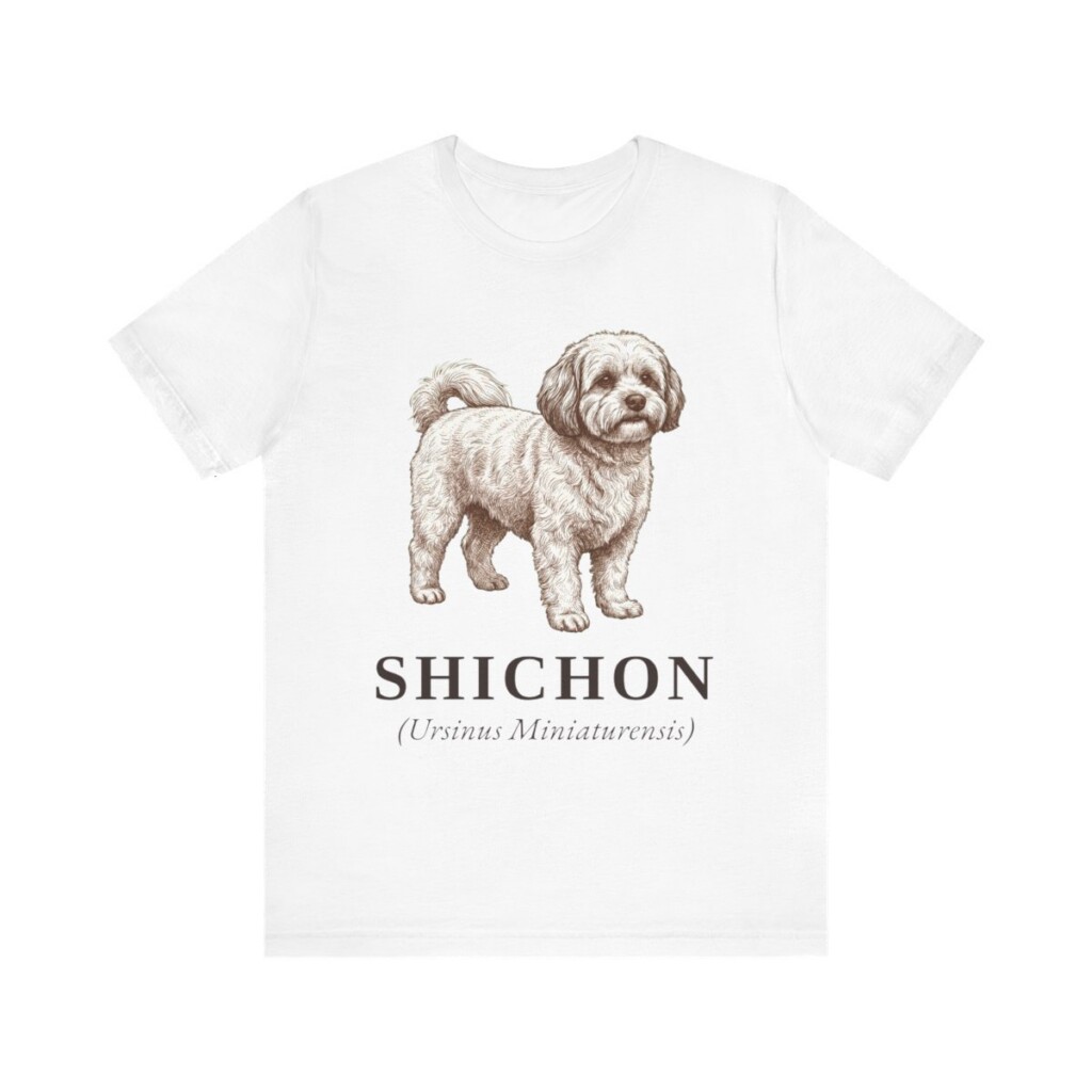 Shichon Latin Shirt, Vintage Dog Sketch Tee, Dog Latin Gift