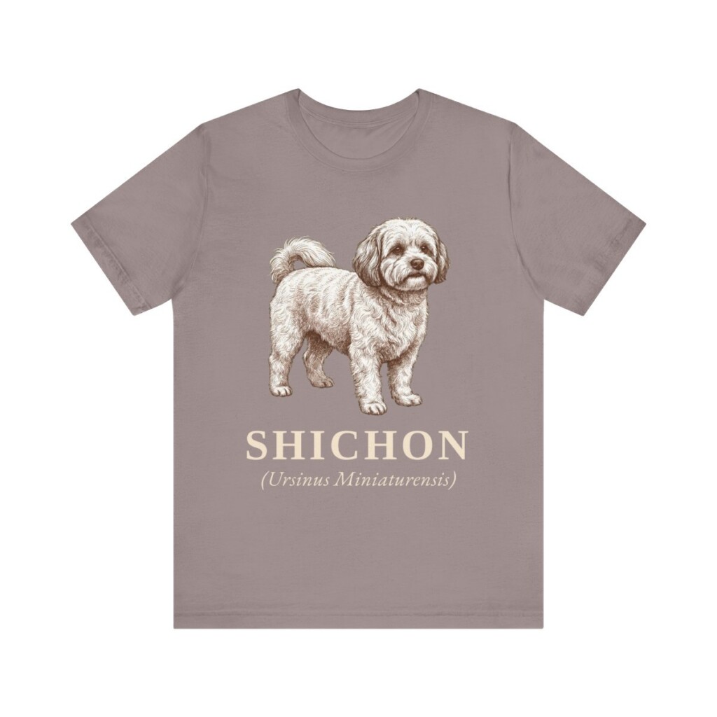 Shichon Latin Shirt, Vintage Dog Sketch Tee, Dog Latin Gift