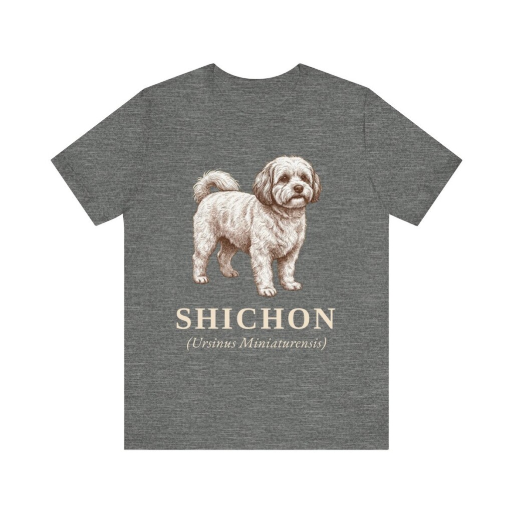 Shichon Latin Shirt, Vintage Dog Sketch Tee, Dog Latin Gift