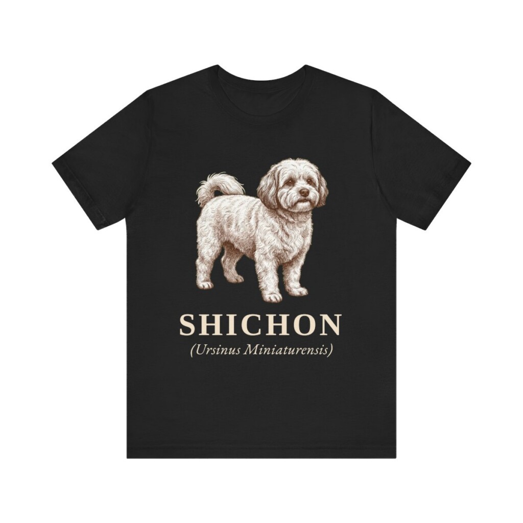 Shichon Latin Shirt, Vintage Dog Sketch Tee, Dog Latin Gift