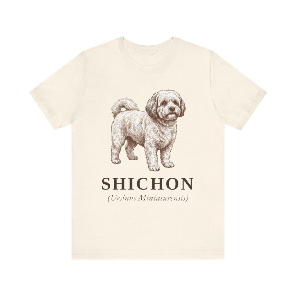 Shichon Latin Shirt, Vintage Dog Sketch Tee, Dog Latin Gift