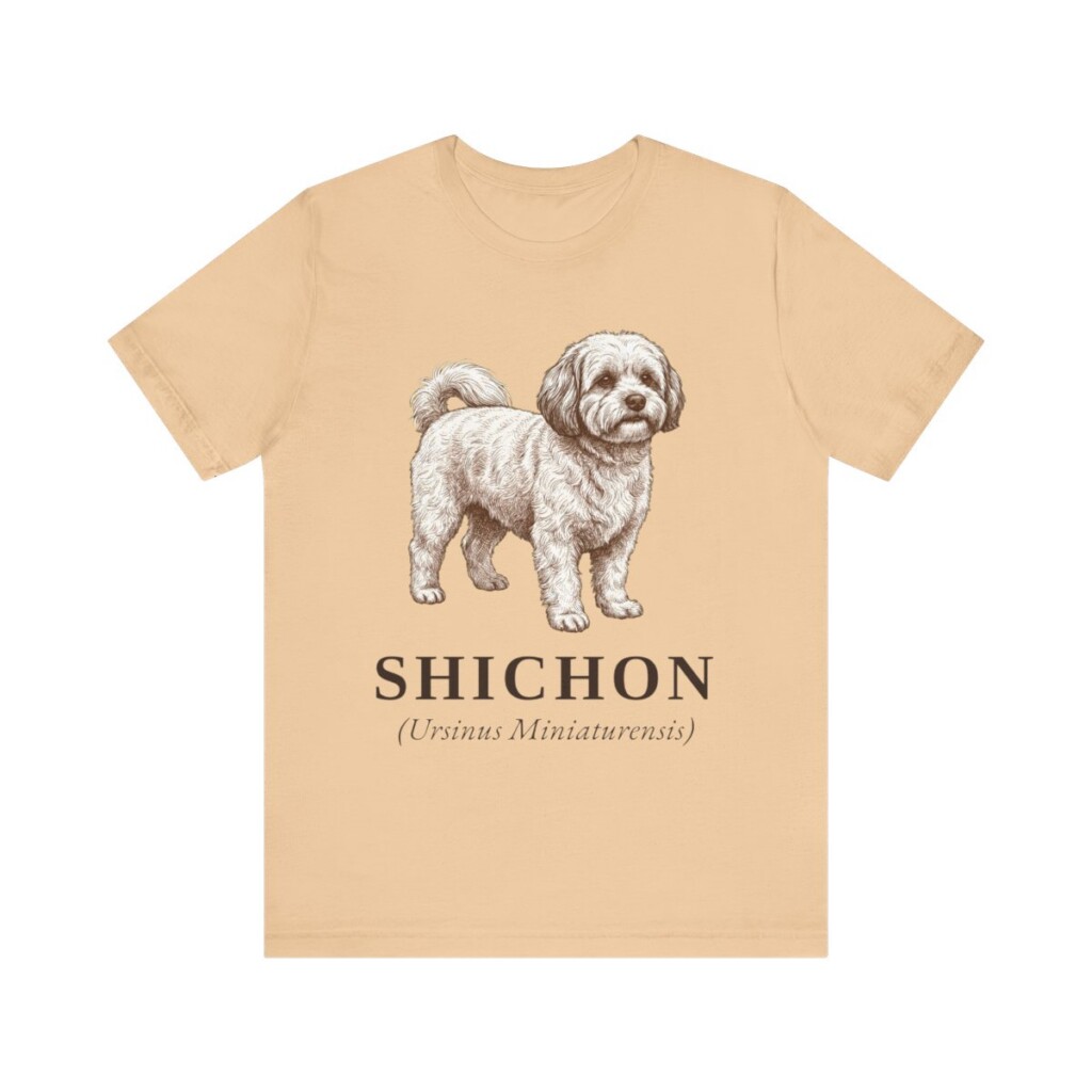 Shichon Latin Shirt, Vintage Dog Sketch Tee, Dog Latin Gift